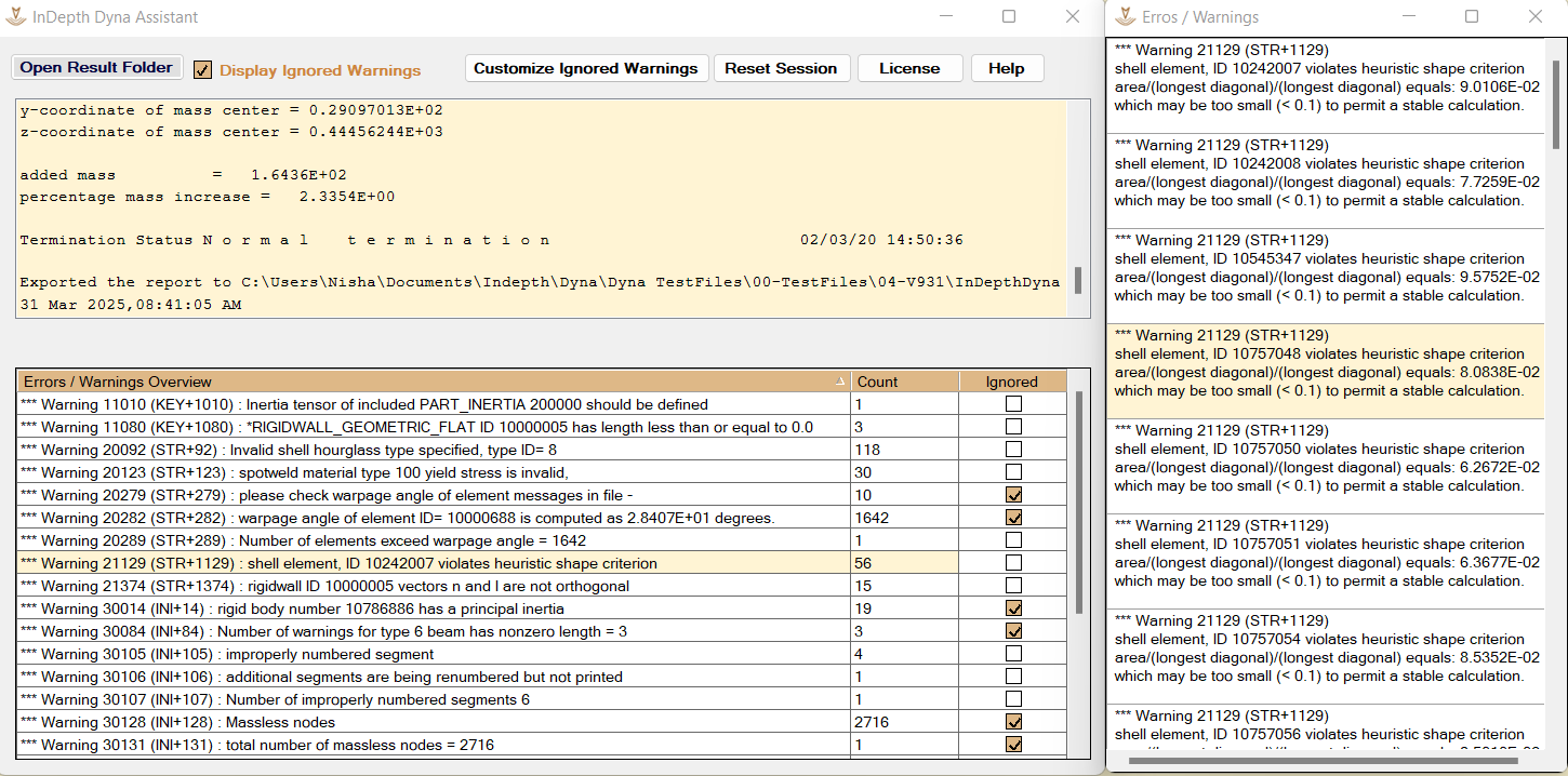 Dyna Assistant software interface